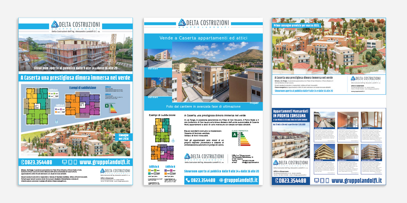 Delta Costruzioni / Gruppo Landolfi - Web design e stampa