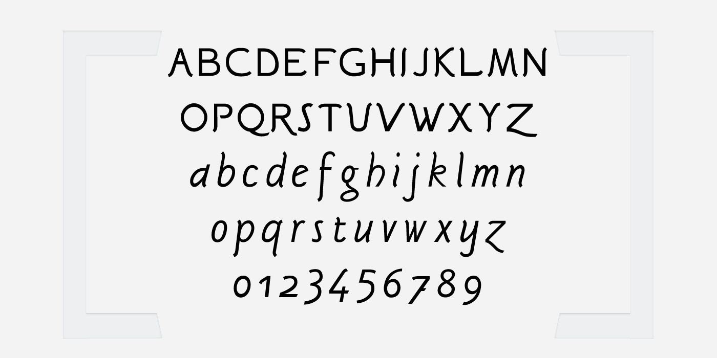 Sgriffo light italic type font